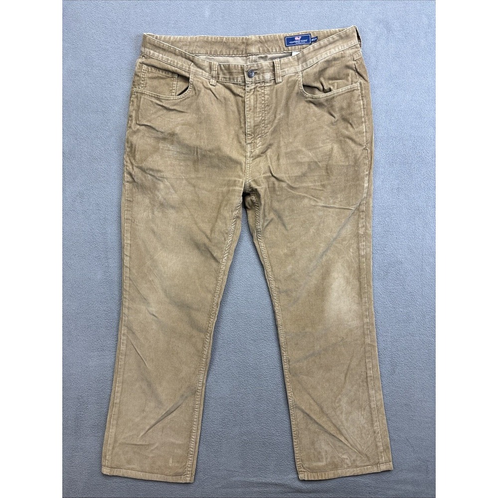 Vineyard Vines 5 Pocket Pants Mens 38x30 Brown Solid Corduroy Preppy Golf Whale